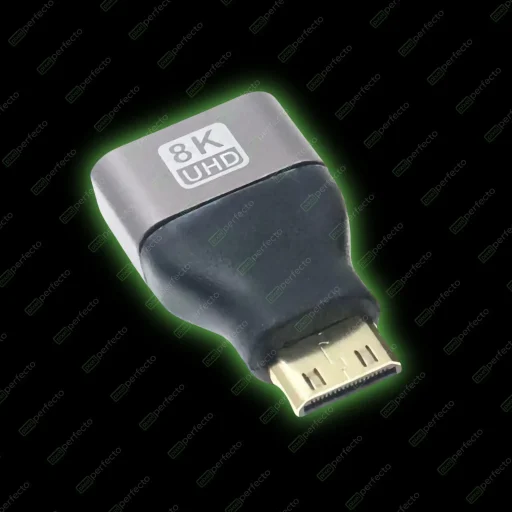Adaptador_Mini_HDMI.01 - ⚡ Adaptador Mini HDMI a HDMI 2.1 - 8K HDR, Alta Velocidad