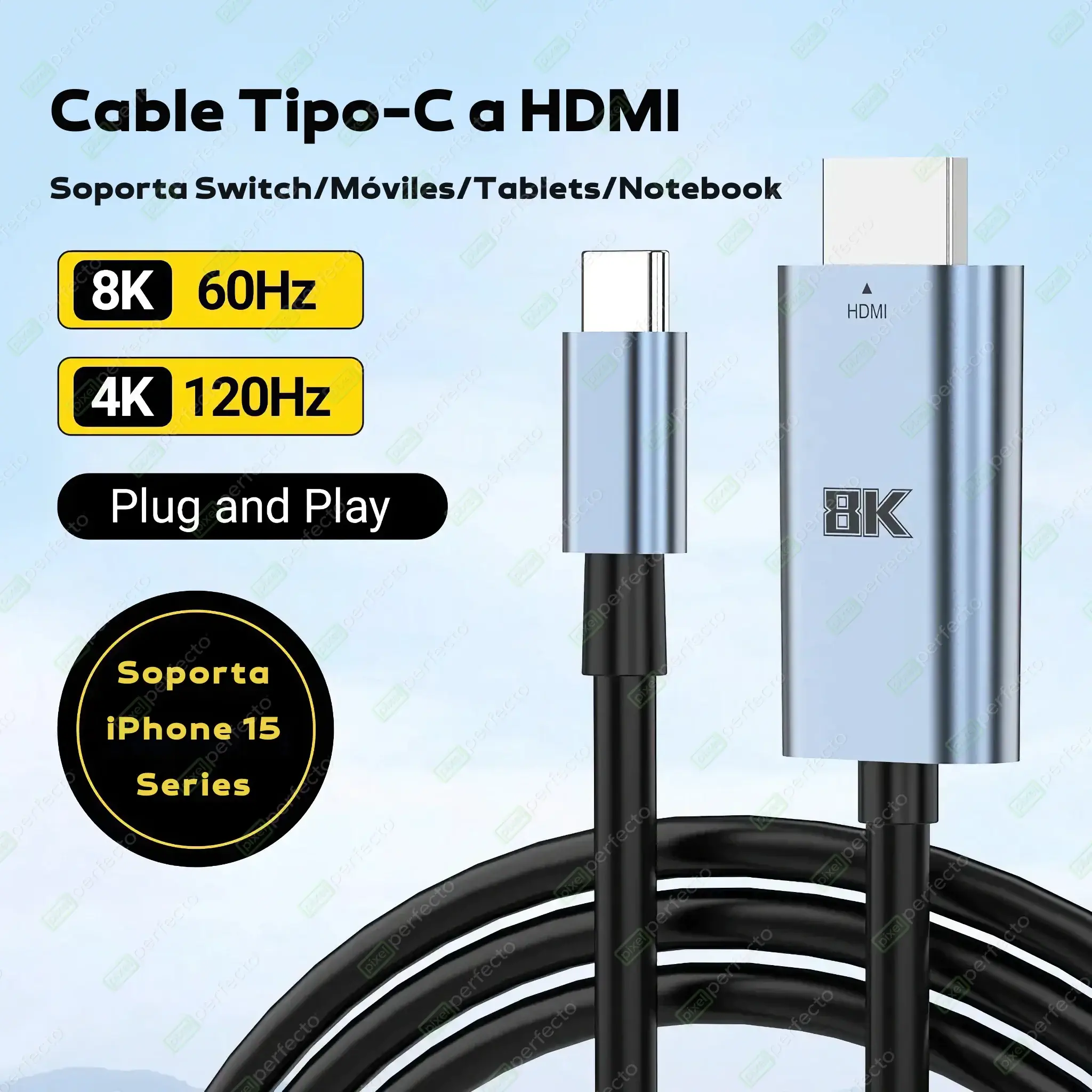 Cable_HDMI_a_USB-C.02 - 🔌 Cable HDMI a USB-C 8K 60Hz - Adaptador Tipo-C a HDMI