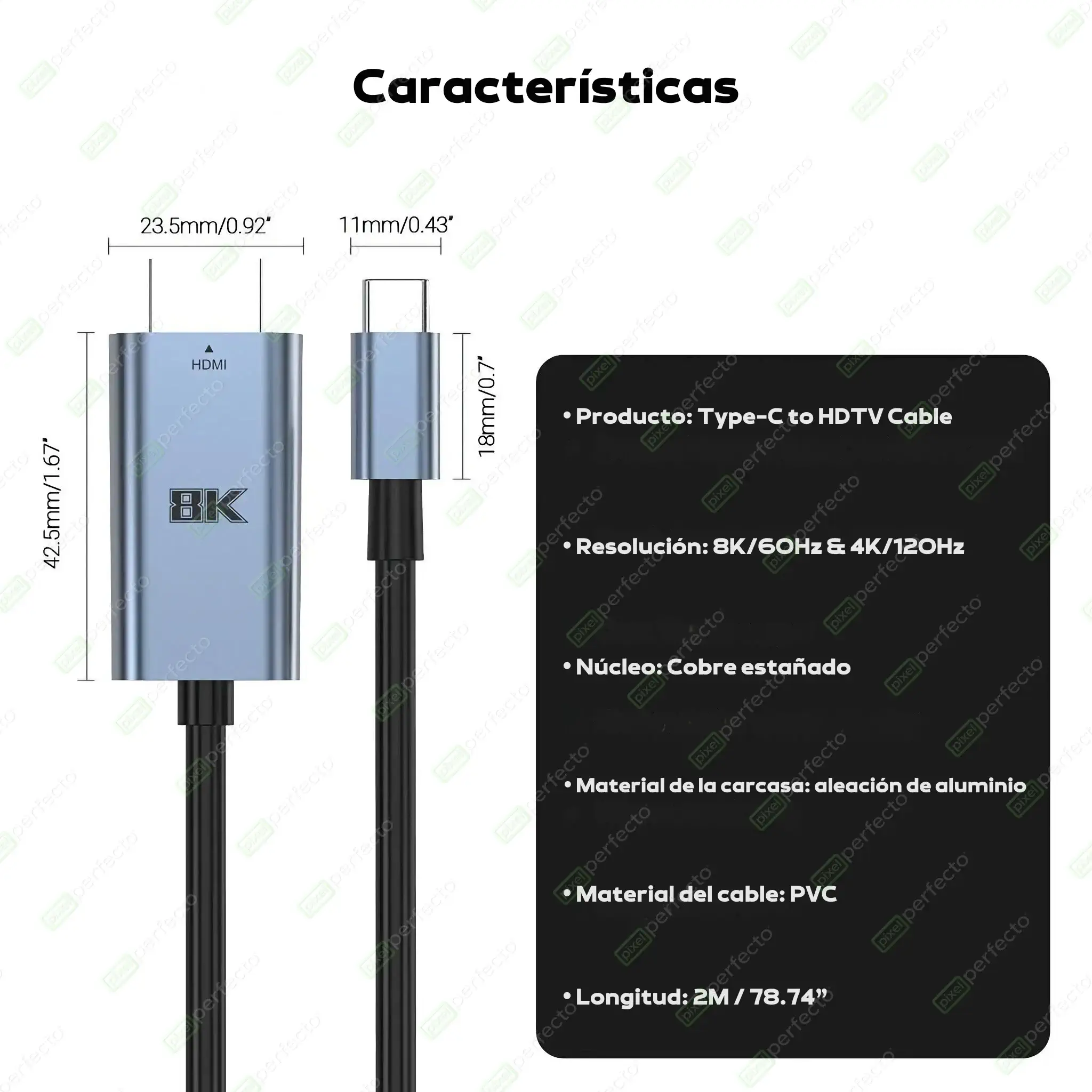 Cable_HDMI_a_USB-C.11 - 🔌 Cable HDMI a USB-C 8K 60Hz - Adaptador Tipo-C a HDMI