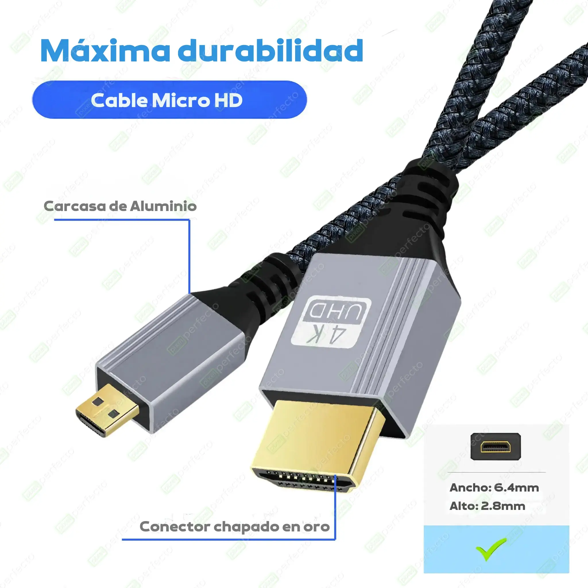 Cable_Micro_HDMI.04 - 🔌 Cable Micro HDMI de Alta Calidad - Conector de Oro, 4K HDR