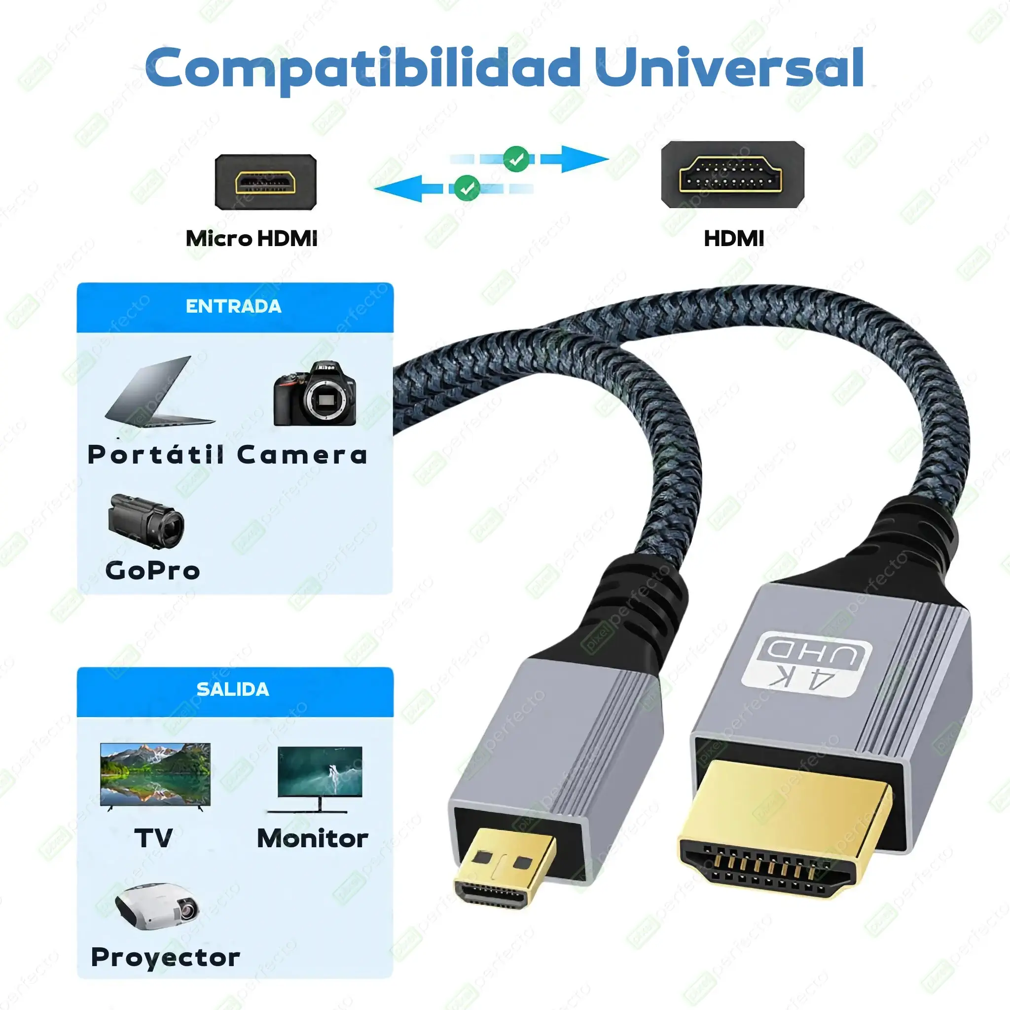 Cable_Micro_HDMI.05 - 🔌 Cable Micro HDMI de Alta Calidad - Conector de Oro, 4K HDR