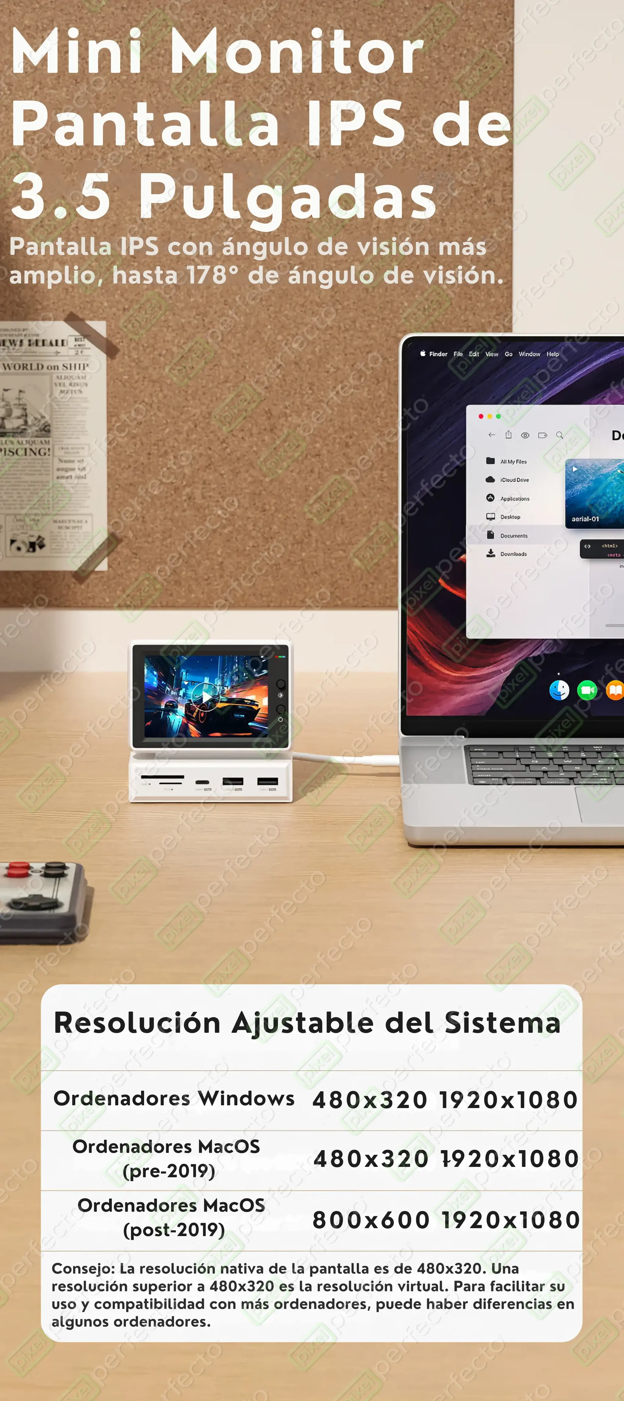 Mini_PC_Monitor_3.5_con_Dock_Station_30Hz_Hagibis.09 - 🖥 Mini Monitor 3.5” IPS con Dock Station USB-C / HDMI - Hagibis